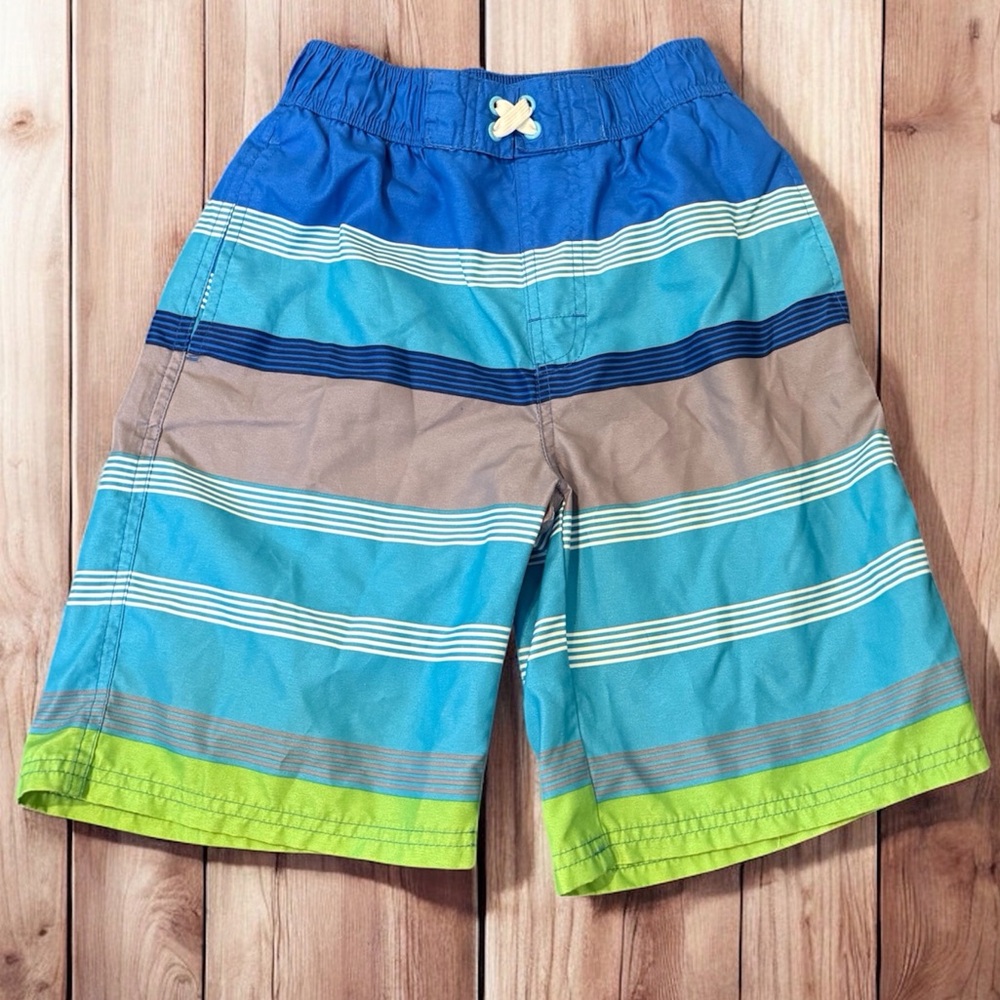 Revolution Striped Swim Trunks Swimsuit Size Medium 8/10 Boys